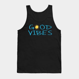 Good Vibes Positive Feelings With Happy Summer Sun Tank Top